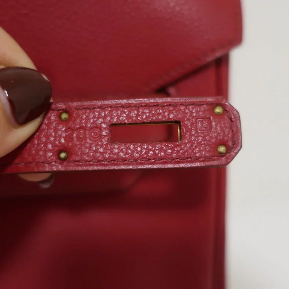 HERMES BIRKIN 35CM ROUGE GARANCE TOGO LEATHER GOLD HARDWARE 2008 - Picture 9 of 14